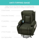 Modern Electric Power Lift Recliner Chair - Olive