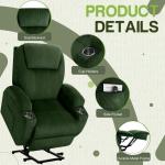 Electric Lift Recliner Chair with Massage and Cup Holders
