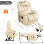 EDILLY Large Reclining Lift Chair with Massage