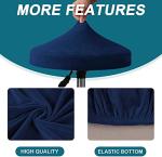 Navy Blue Round Bar Stool Slipcovers - Set of 2