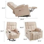 Jocisland Large Power Lift Recliner Chair, Beige