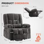 BOSMILLER Lift Recliner Chair with Massage and Heat