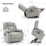Electric Lift Recliner Chair with Heat and Massage
