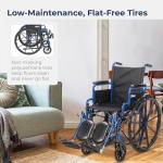 Drive Medical Blue Streak Wheelchair with Desk Arms