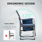 Oversized Lightweight Foldable Camping Chair with Side Table