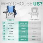Oversized Lightweight Foldable Camping Chair with Side Table