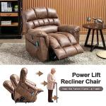 Large Power Lift Recliner with Massage & Heat