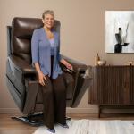 Pride Viva Lift Ultra Power Recliners - Lift Chair for Adults, 400 Lbs Weight Capacity, Lithium Battery Backup, 22.5" W x 21" D Comfort Seat, Medium, Capriccio Dove - PLR4955M