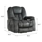 CANMOV Large Power Lift Recliner with Massage & USB