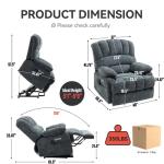 Trustyue Power Lift Recliner with Massage & Heat