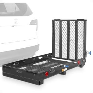 Steel Scooter Wheelchair Carrier with Folding Ramp