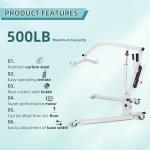 LuminaLiftCure Electric Patient Transfer Lift 500lb