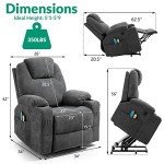 VIVIJASON Electric Lift Recliner Chair with Massage