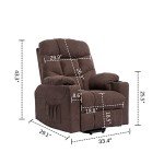 Heated Power Lift Massage Recliner for Seniors