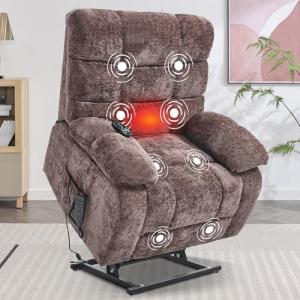EZZUP Lay Flat Recliner with Massage and Heat