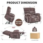 EZZUP Lay Flat Recliner with Massage and Heat