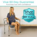 Vive Bariatric Folding Commode Chair with Bucket
