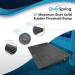 Silver Spring 3" Rubber Threshold Ramp for Mobility