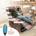 Large Power Lift Recliner with Massage and Heat