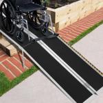 9FT Non-Slip Aluminum Wheelchair Ramp, 600lbs Capacity