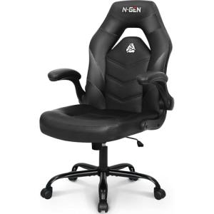 Ergonomic Gaming Chair with Lumbar Support and Swivel