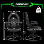 Ergonomic Gaming Chair with Lumbar Support and Swivel