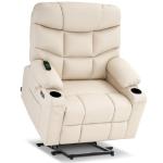 MCombo Oversized Power Lift Recliner Chair - Cream