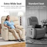 MCombo Oversized Power Lift Recliner Chair - Cream