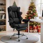 HOMREST Ergonomic Massage Office Chair with Footrest