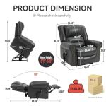 Trustyue Dual Motor Lift Chair with Massage & Heat
