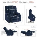 MCombo Oversized Dual Motor Lift Recliner with Heat