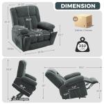Electric Lift Recliner Chair with Heat & Massage