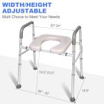 Adjustable Raised Toilet Seat with Handles