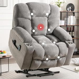 CANMOV Power Lift Recliner Chair with Massage & Heat