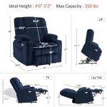 MCombo Small Dual Motor Lift Recliner with Massage