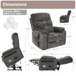 JIKFRIMA Power Lift Recliner Chair with Massage & Heat
