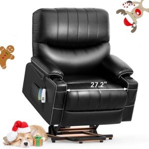 Oversized Power Lift Recliner with Heat & Massage