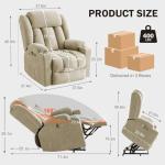 Oversized Power Lift Recliner Chair with Massage