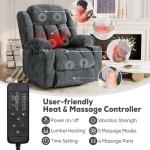 Dual Motor Lay Flat Lift Chair with Massage