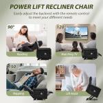 Power Lift Recliner Chair with Massage & Heat