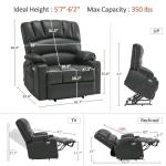 MCombo Large Power Lift Recliner with Massage & Heat