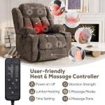 Dual Motor Lay Flat Lift Chair with Massage & Heat