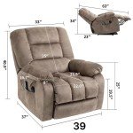 Electric Lift Recliner Chair with Massage & Heat