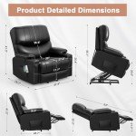 Oversized Power Lift Recliner with Heat & Massage