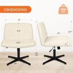 Beige Armless Adjustable Lift Chair for Home Office