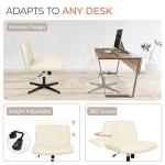 Beige Armless Adjustable Lift Chair for Home Office