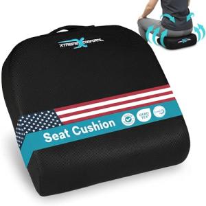 Xtreme Comforts Padded Foam Seat Cushion with Handle