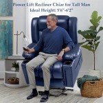 Large Power Lift Chair with Heat, Massage, USB