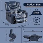 Navy Blue Lift Chair with Heat, Massage & Recline