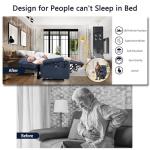 Navy Blue Lift Chair with Heat, Massage & Recline